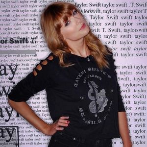 Reputation Tour Shoulder Cut Out Hooded Top